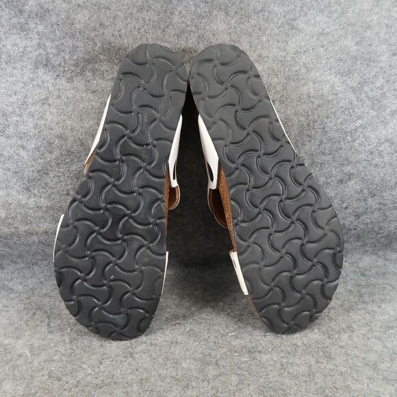 BioNatura Shoes Womens 39 Wedge Sandal Slides Fashion Comfort Double Strap White - Picture 9 of 11